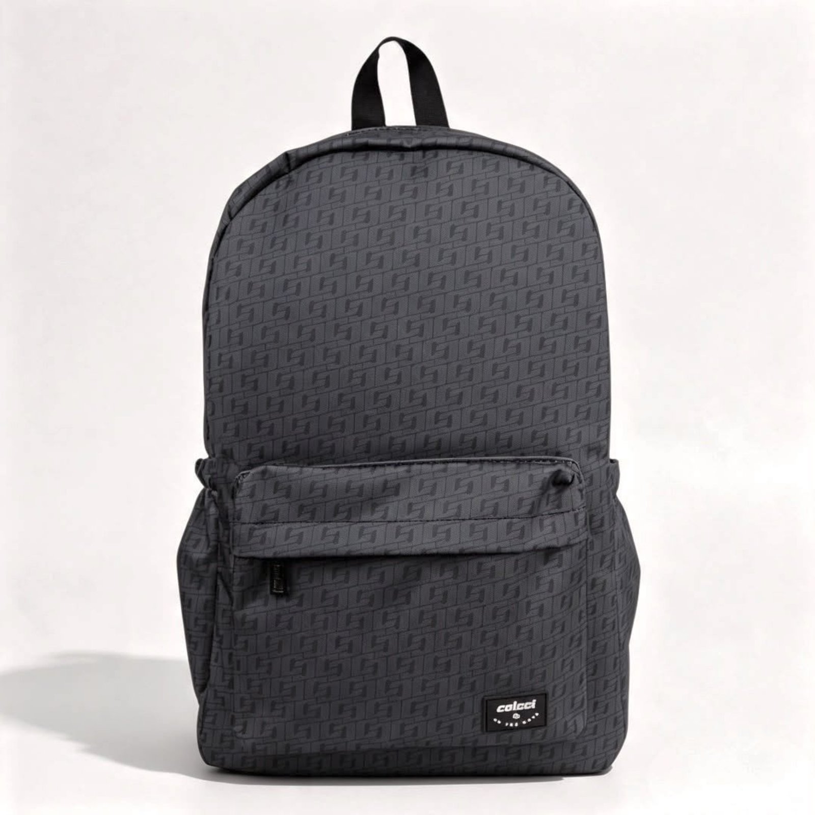 Mochila Nylon Estampa Duplo C Var 1 Colcci Azul Escuro/Preto