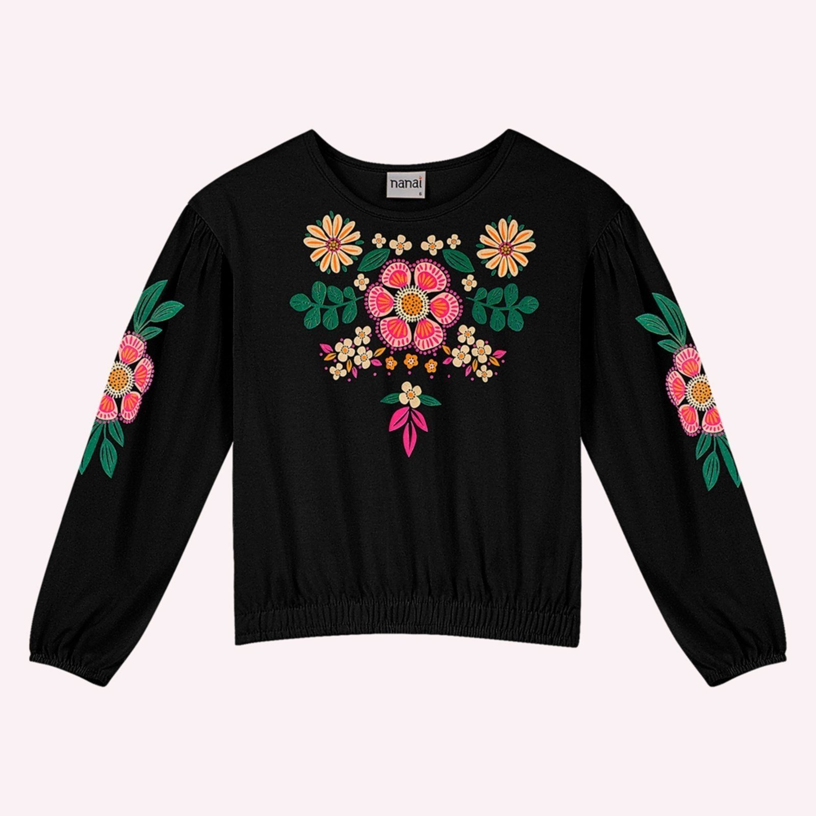 Infantil - Blusa Menina Flores Nanai