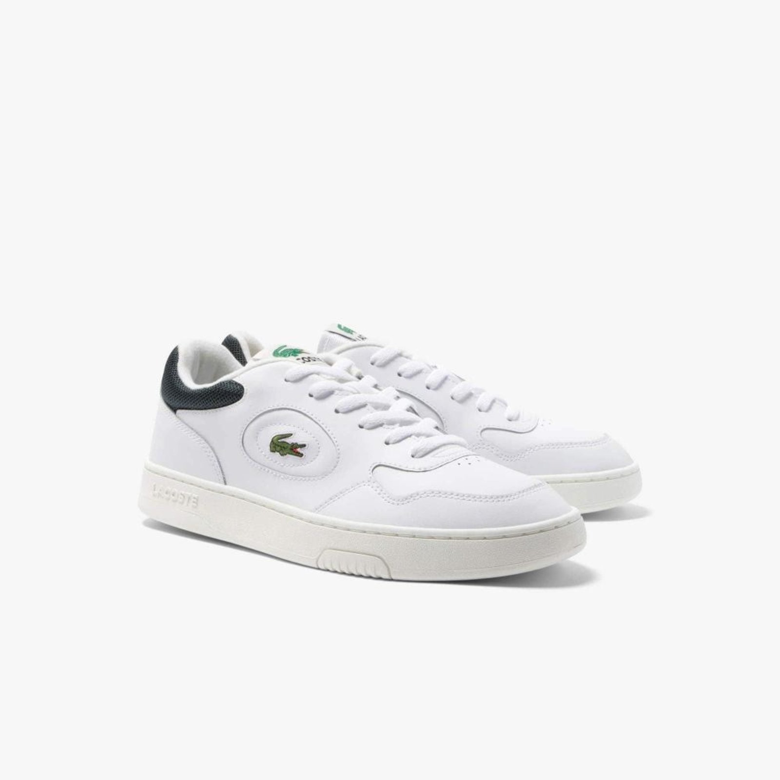 Vista 3 Tênis Lacoste masculino Lineset em couro branco Lacoste branco