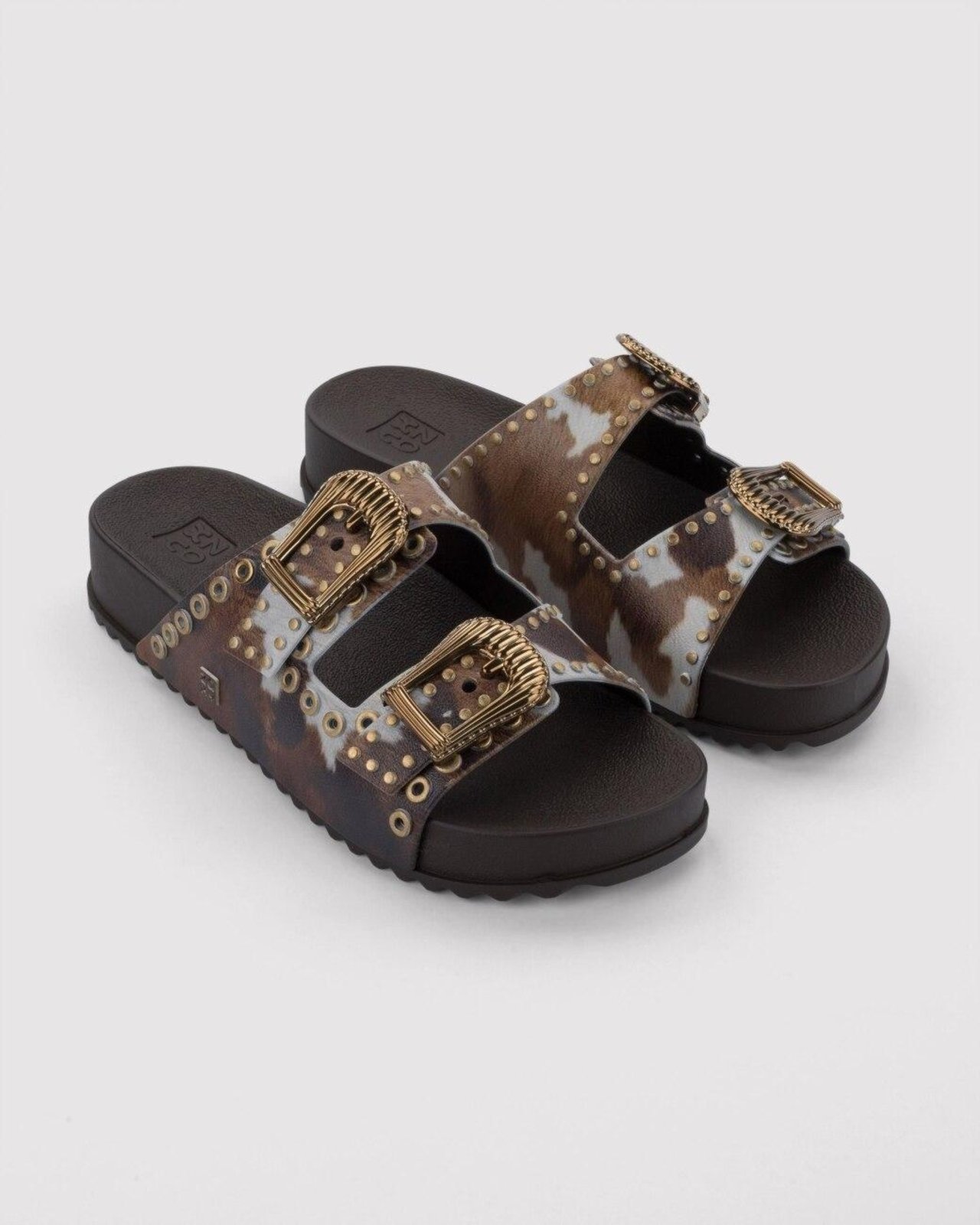 Chinelo Slide Feminino Zaxy Hold Marrom