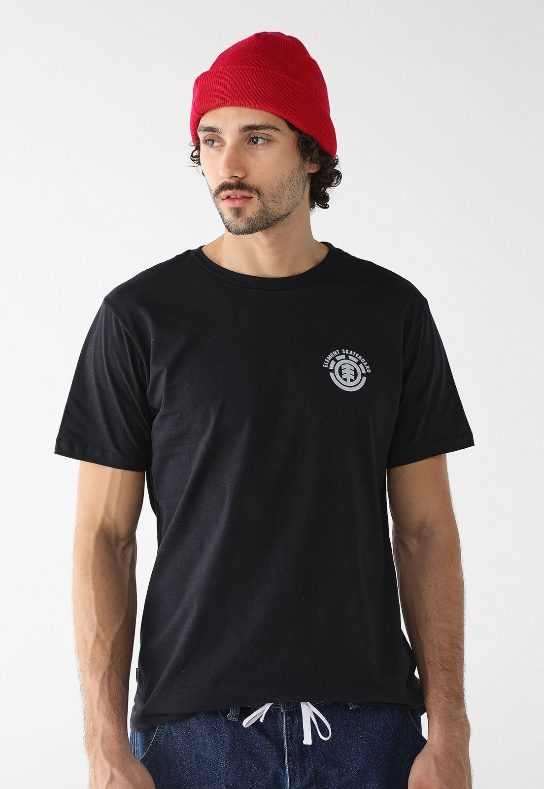 Camiseta Element Reta Logo Preta