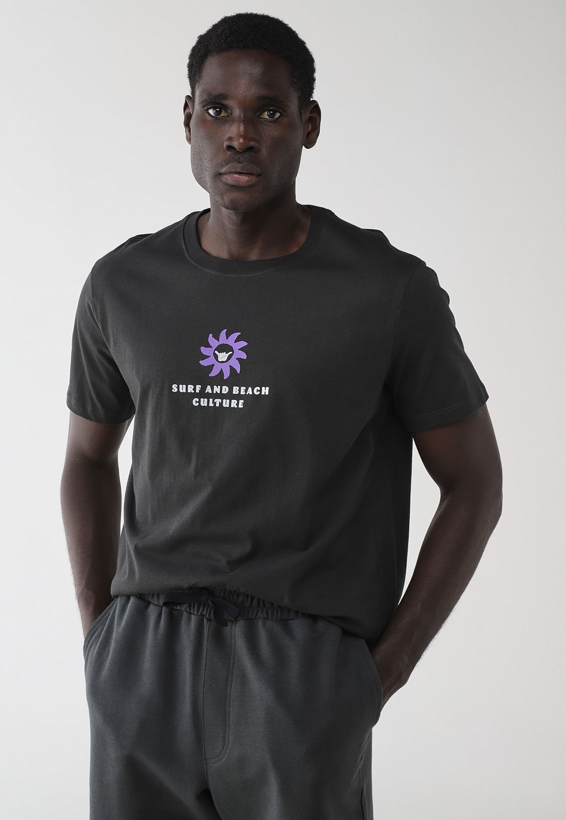 Camiseta Masculina Hang Loose Silk Shield Preta