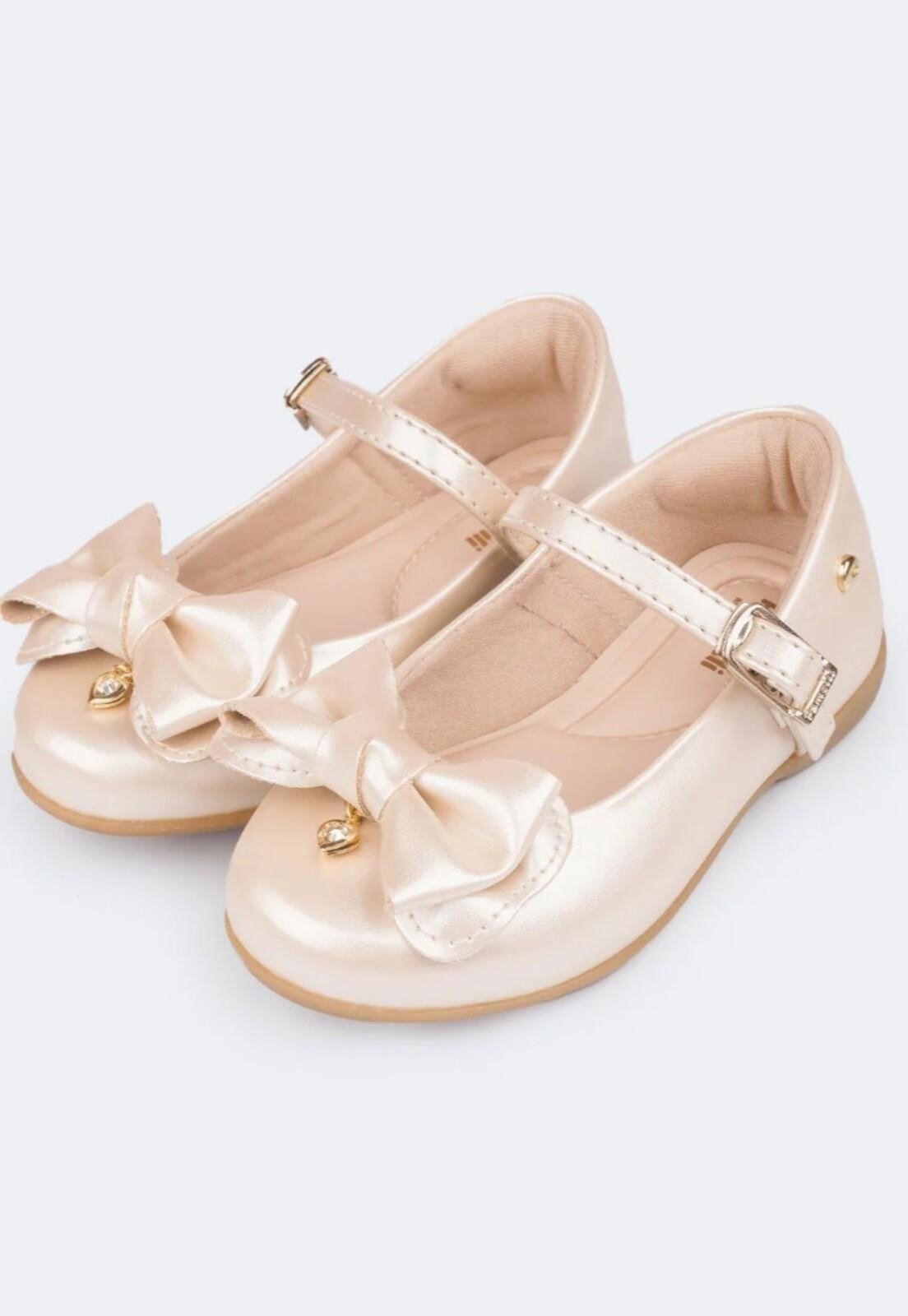 Vista 2 Infantil - Sapato Pampili Bailarina com Pingente Perolado PKT nude PKT nude
