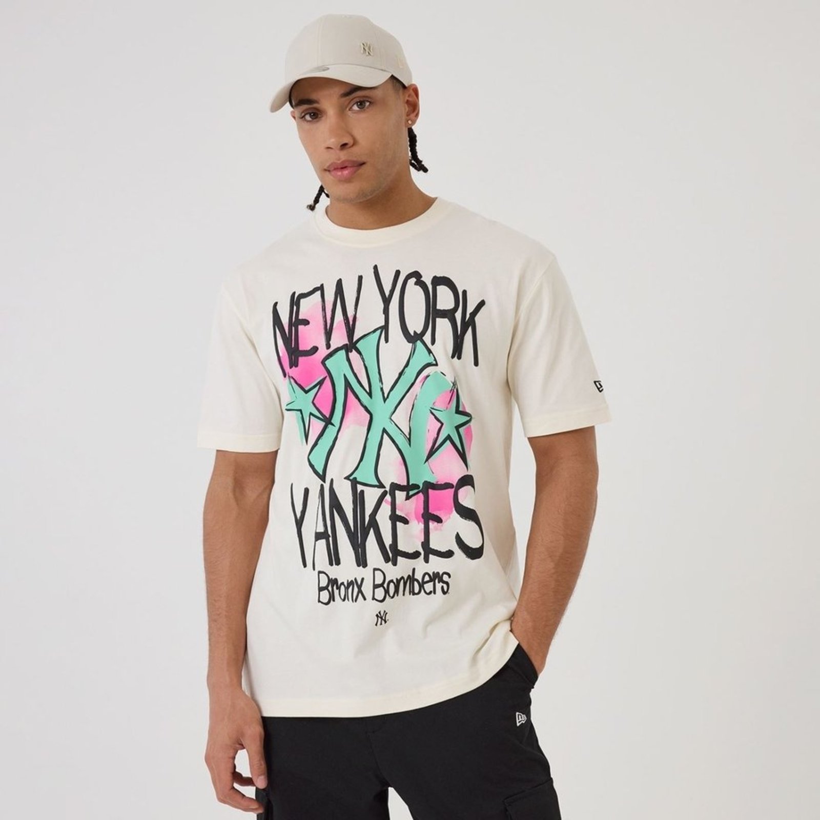 Camiseta New Era Regular New York Yankees Off White
