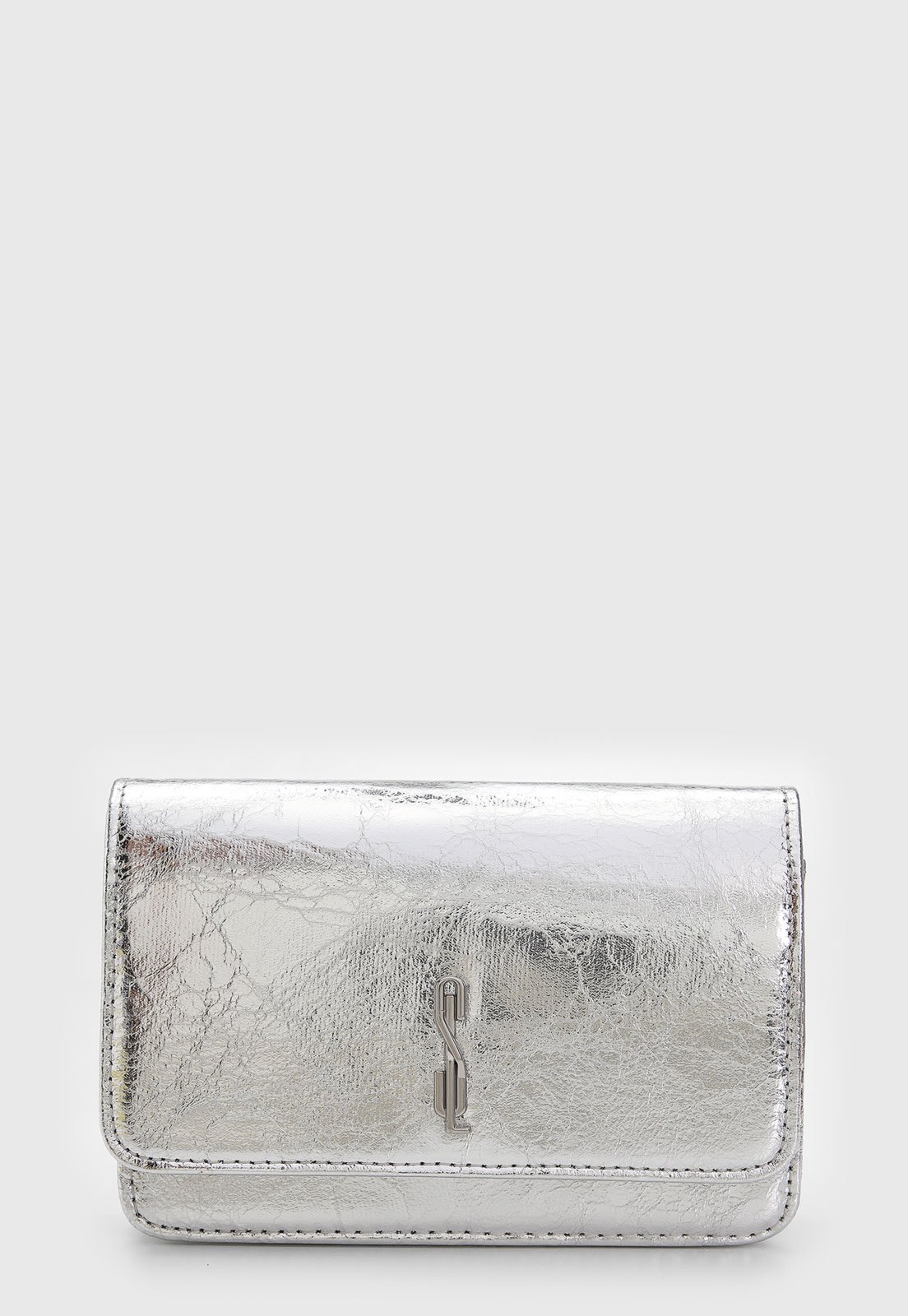 Bolsa Transversal Santa Lolla Alça Ajustável Prata