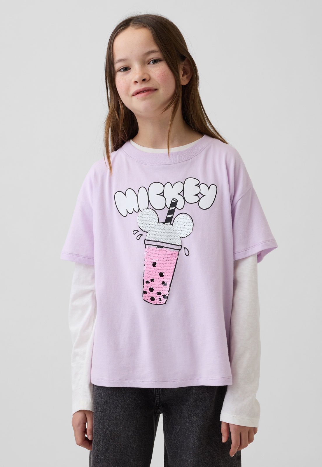 Infantil - Camiseta GAP Mickey Copo Lilás