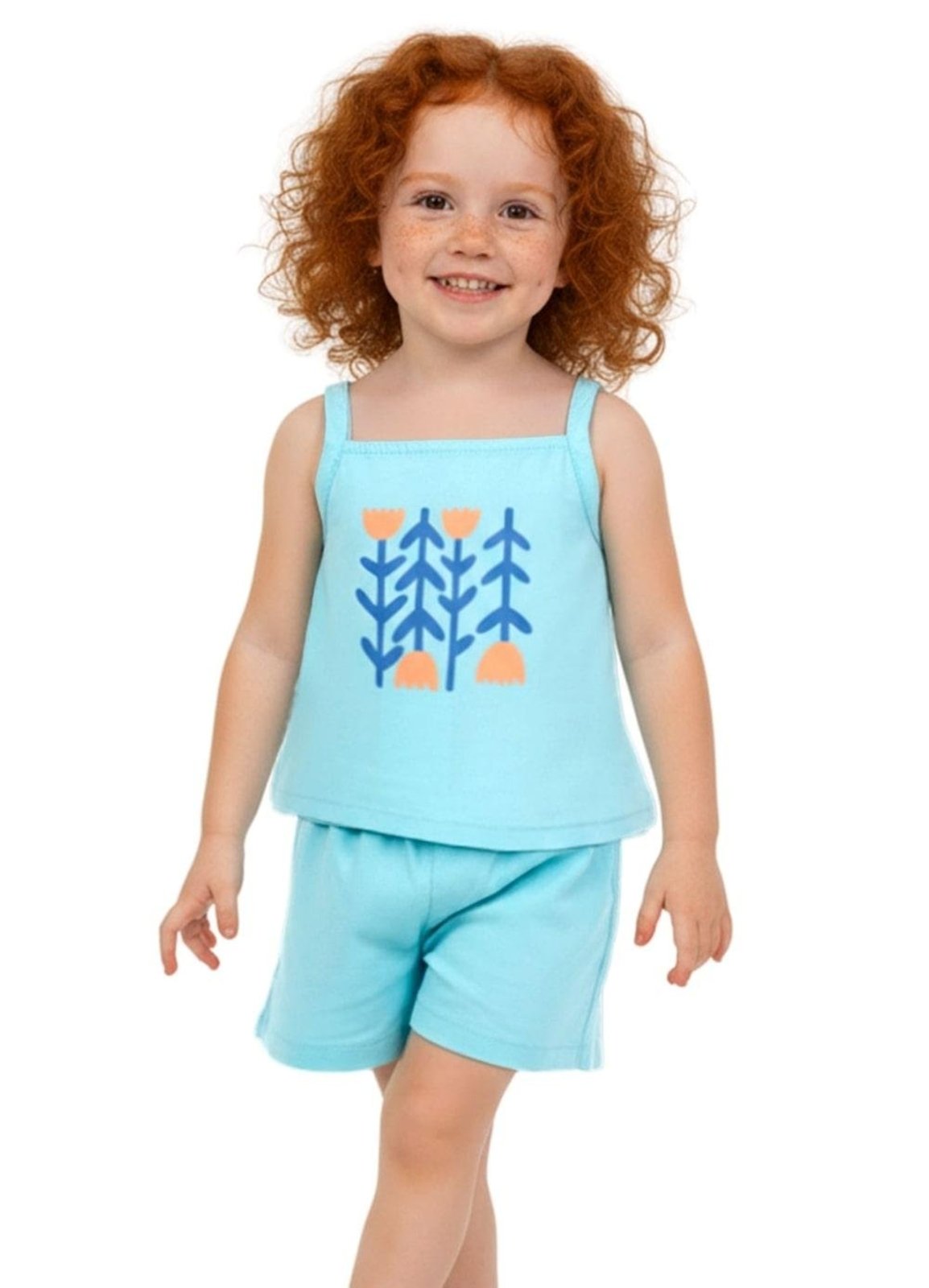 Infantil - Conjunto Menina Pequeno Jardim Alphabeto Menta Verde