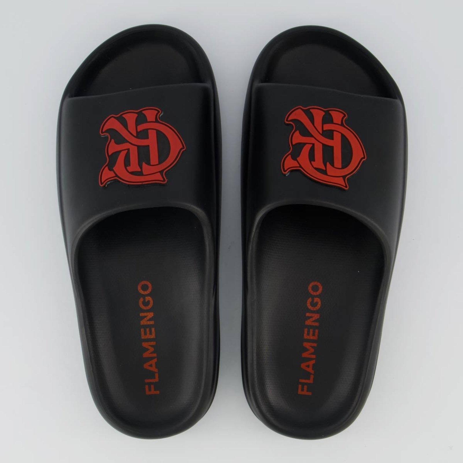 Chinelo Flamengo Nuvem Preto e Vermelho