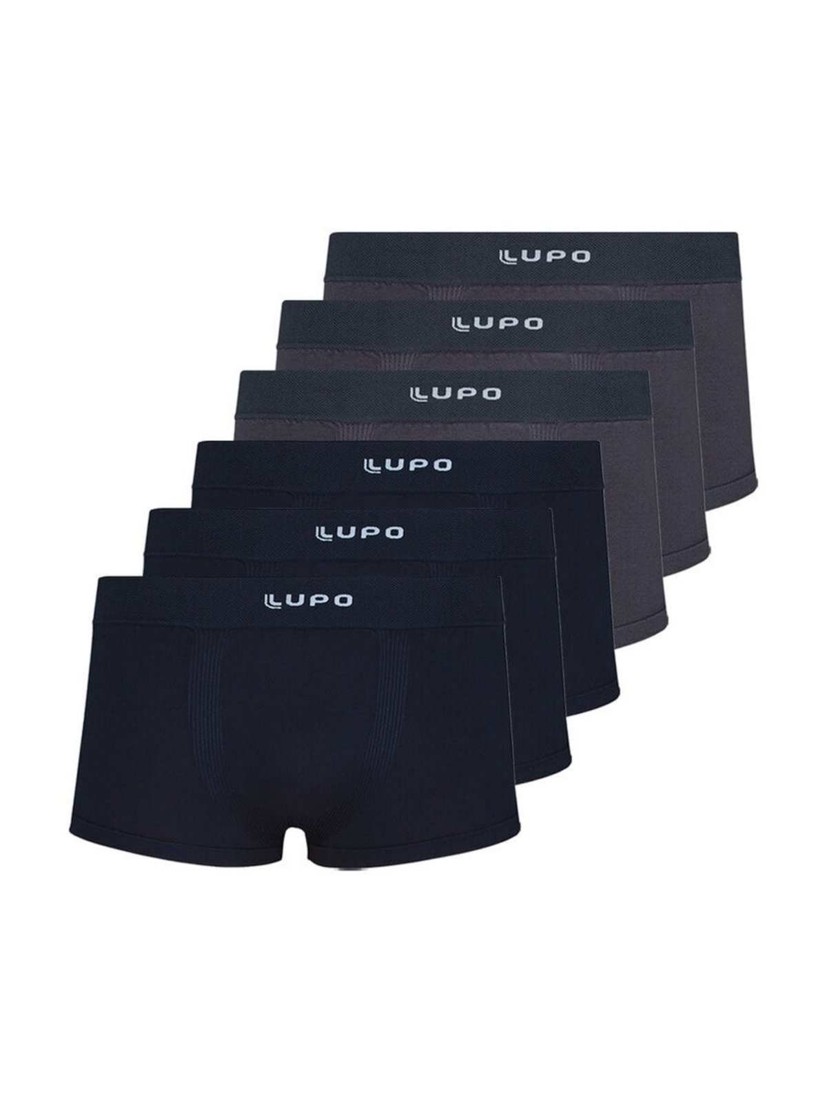 Kit com 6 Cuecas Sunga Lupo 656-001 Preto