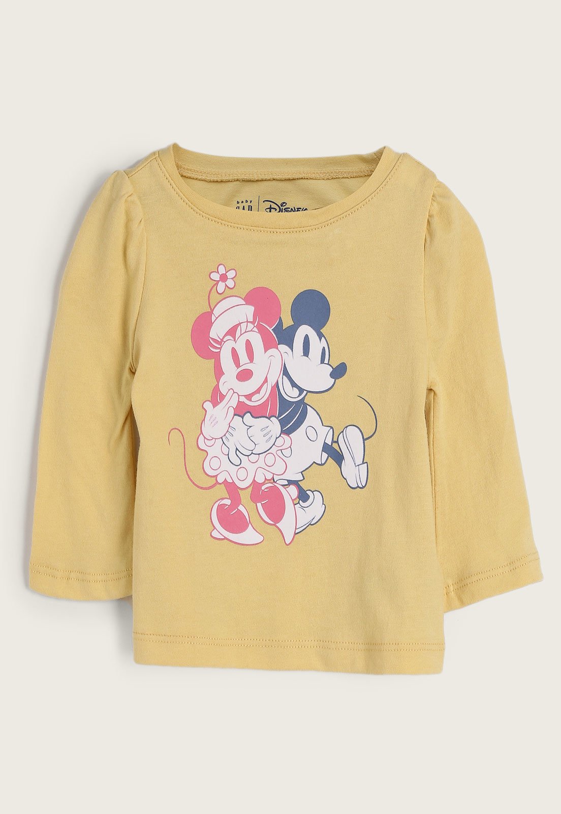 Camiseta GAP Minnie E Mickey Bege