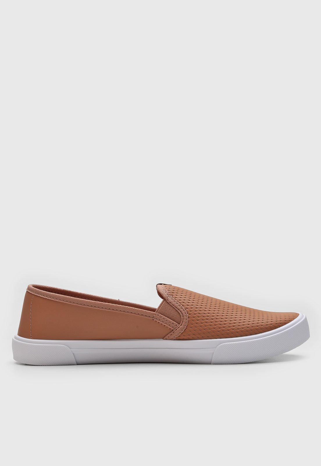 Vista 3 Tênis Slip On Moleca Texturizado caramelo MOLECA caramelo