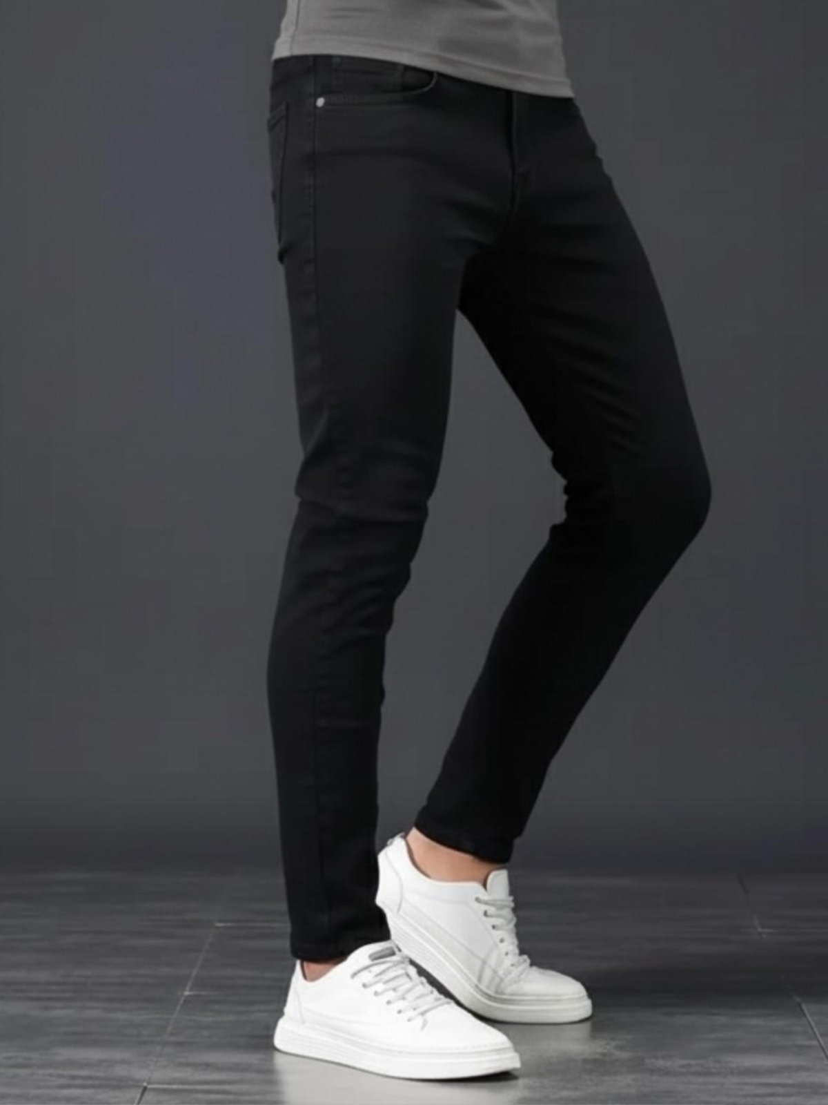 Calça Masculina de Sarja Sk Jeans Confortável em Algodão Preta
