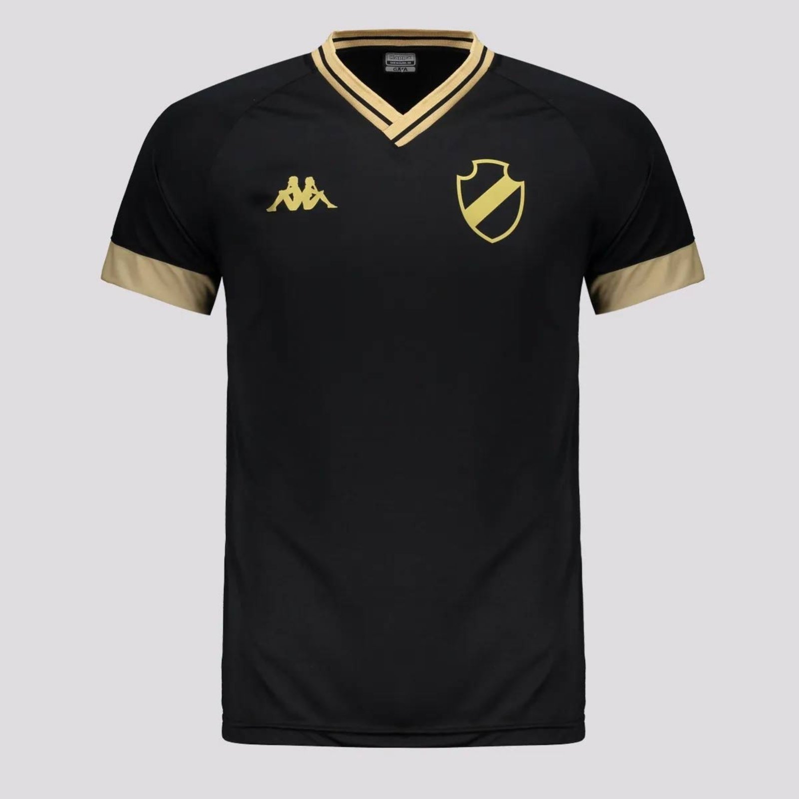 Vista 3 Camisa Kappa Vasco Supporter UP Preta e Dourada 99 Vegetti preto Kappa preto