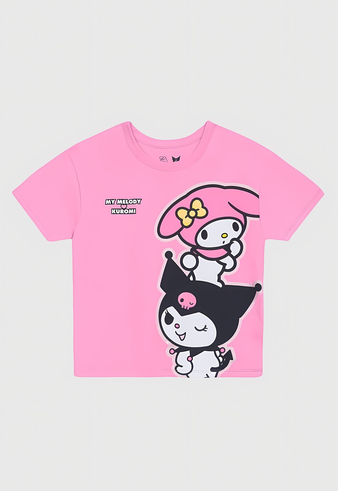 Infantil - Camiseta Brandili My Melody e Kuromi Rosa