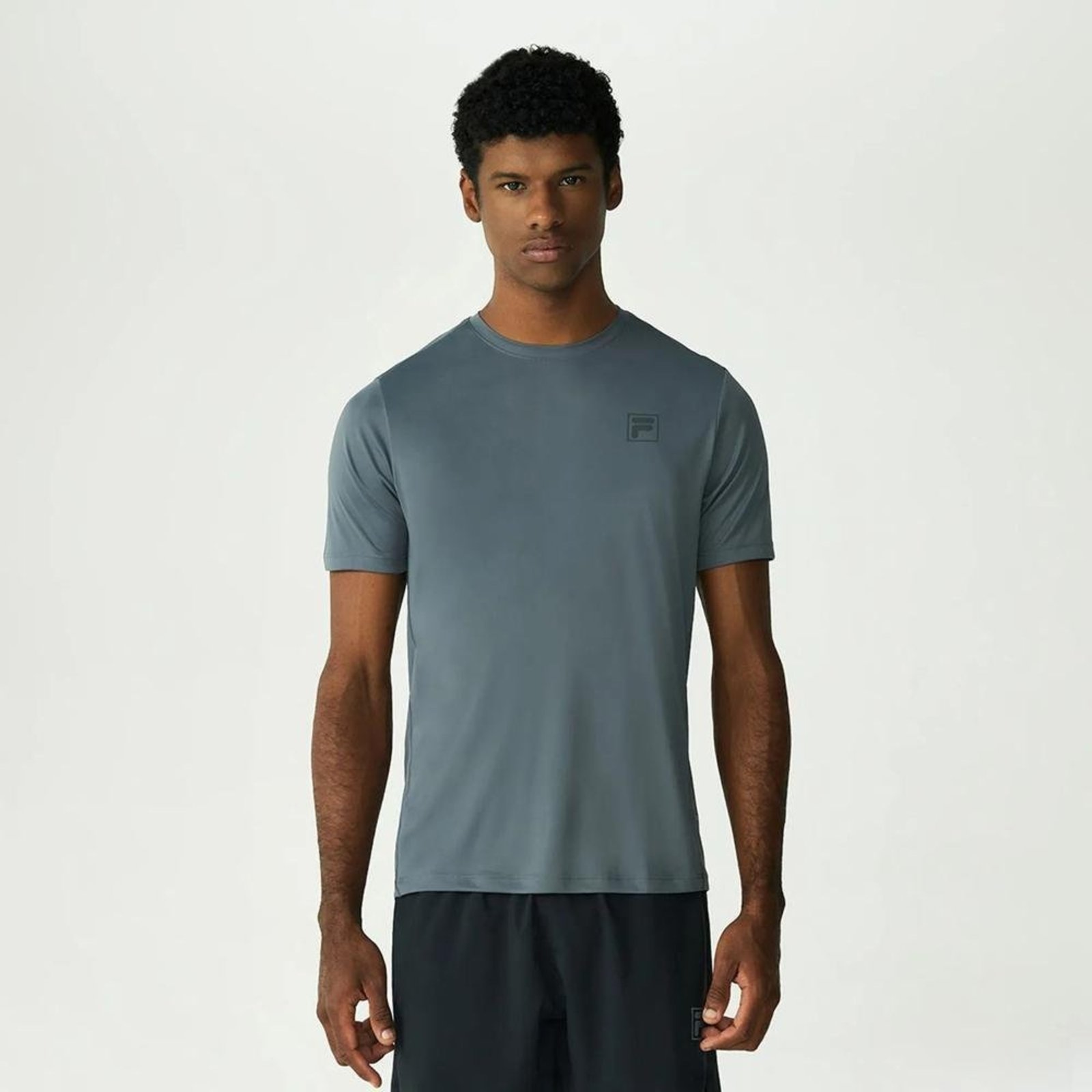 Camiseta Masculina Dry Fila Core Running 1385499 Cinza G