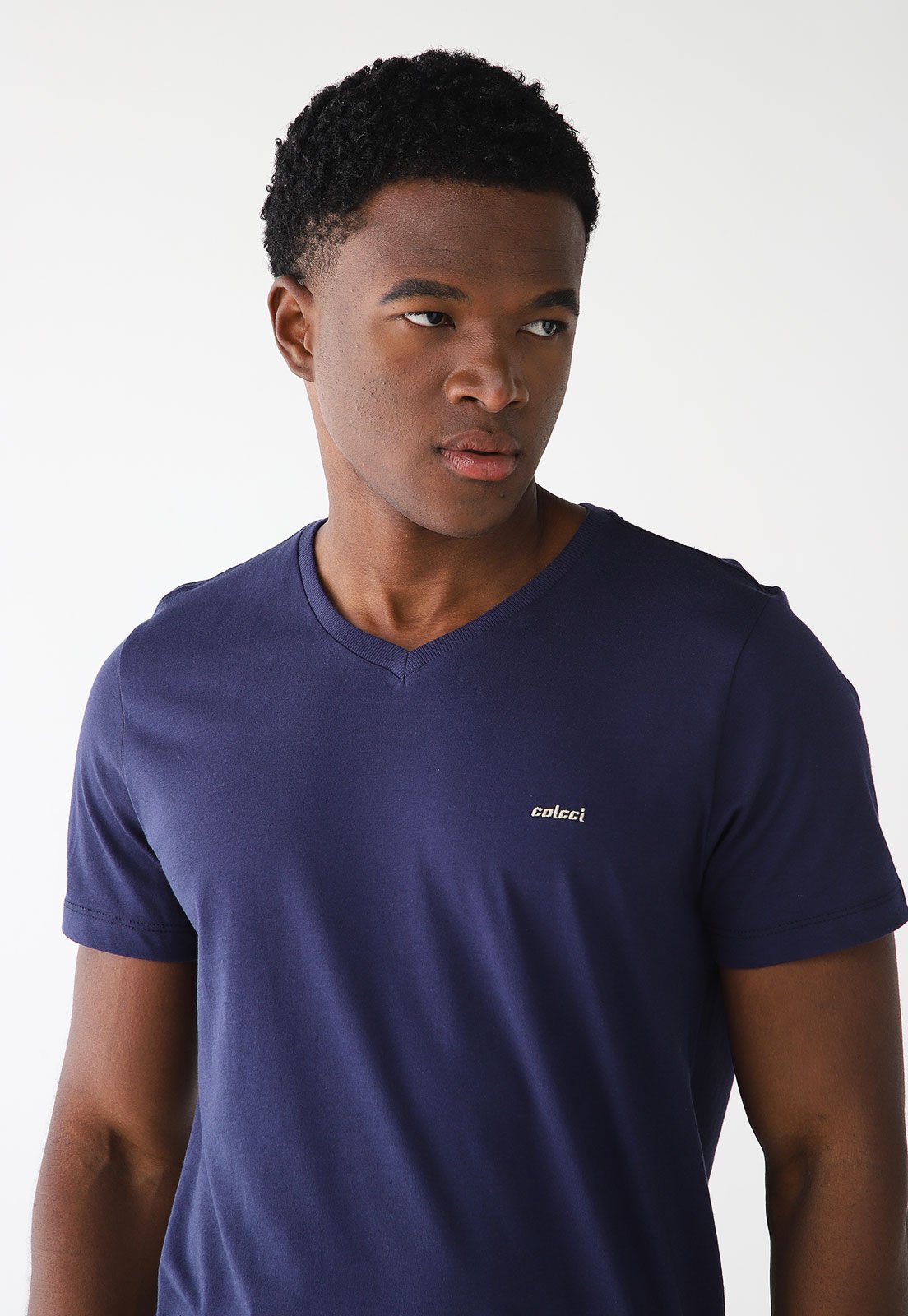 Camiseta Colcci Reta Logo Azul-Marinho