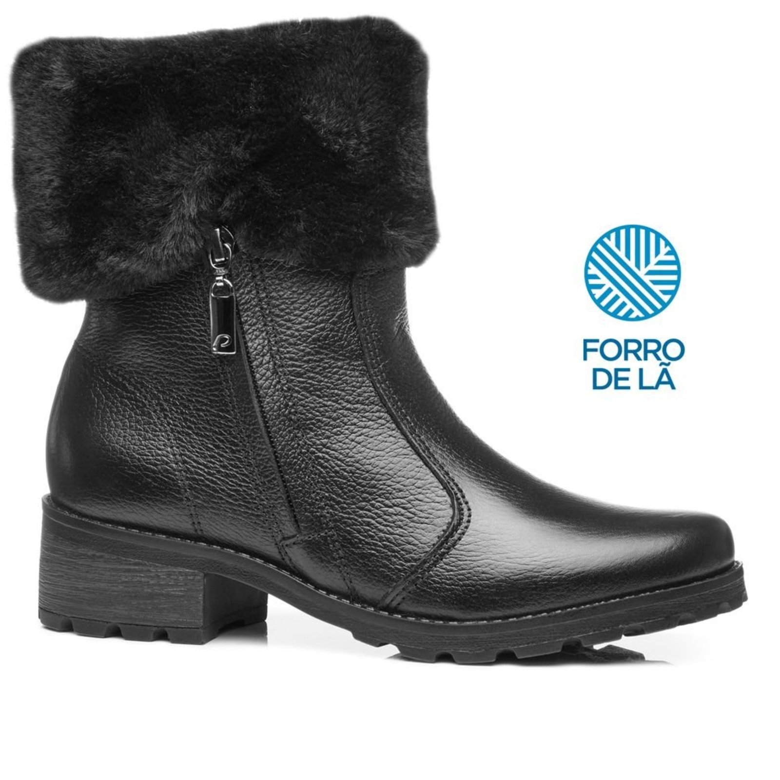 Bota Pegada Feminina em Couro Preto 281495-03 Bota Pegada Feminina em Couro Preto 281495-03 39