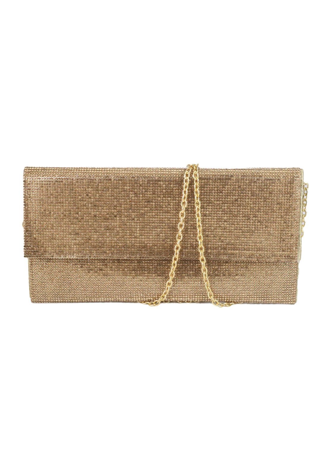 Clutch Crisfael Strass Festa Dourado – Haik