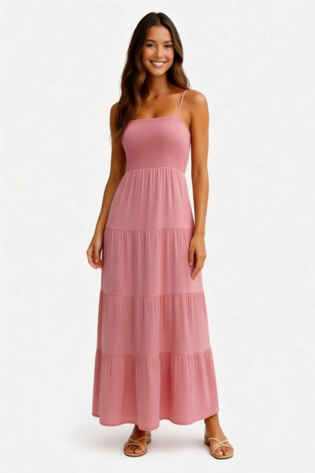 Vestido Longo D Bell Outlet Fashion Liso Alcinha Laranja