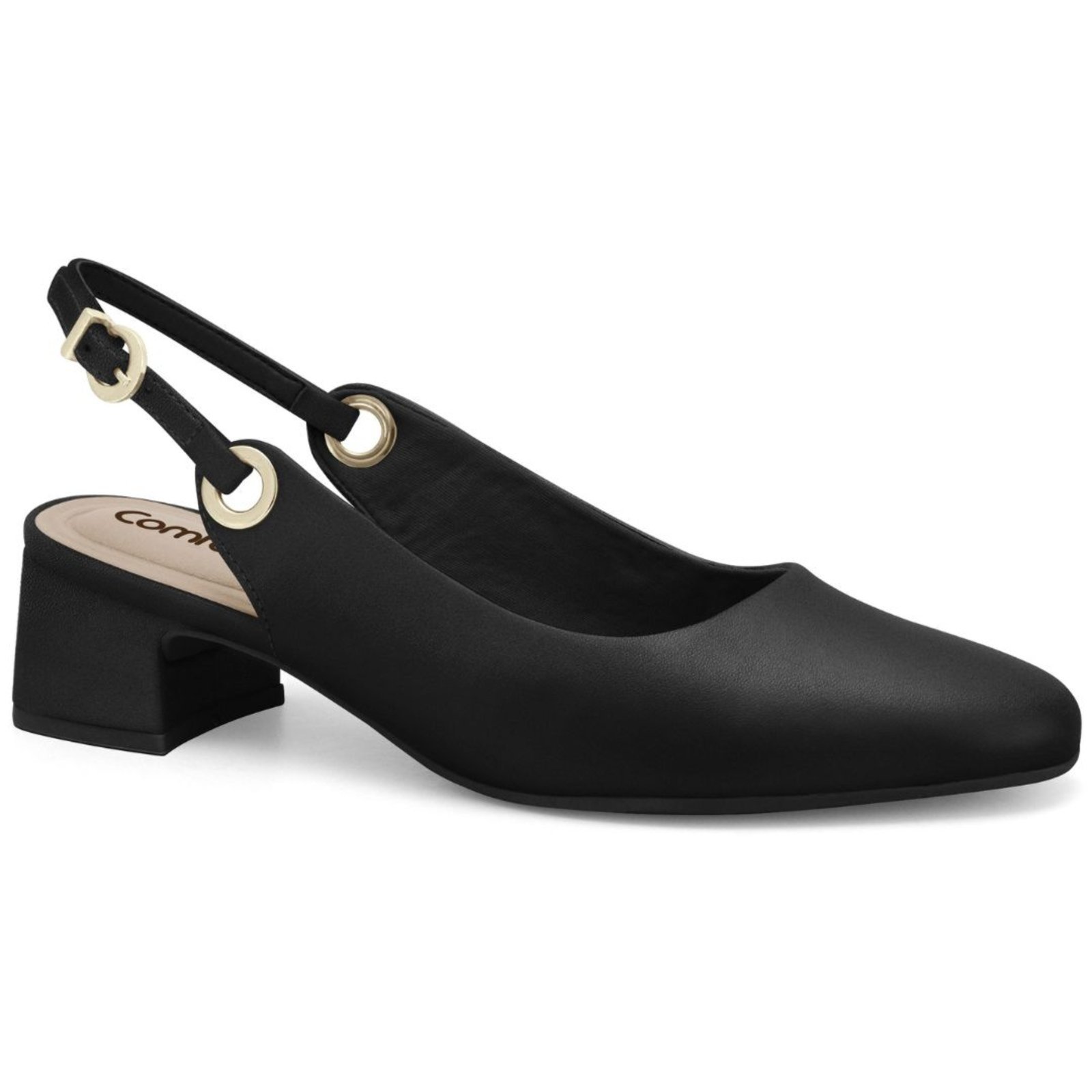 Slingback Feminino Preto Comfortflex 2598331-9