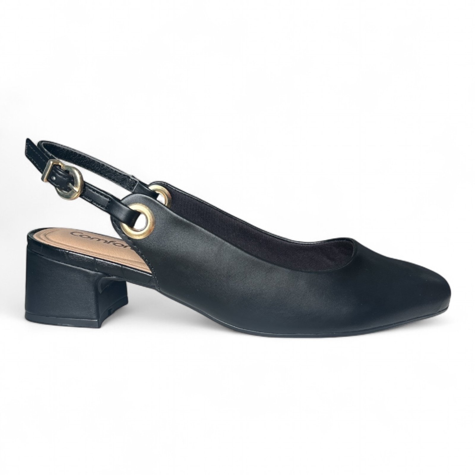 Vista 3 Slingback Feminino Comfortflex 2598331-9 preto Comfortflex preto