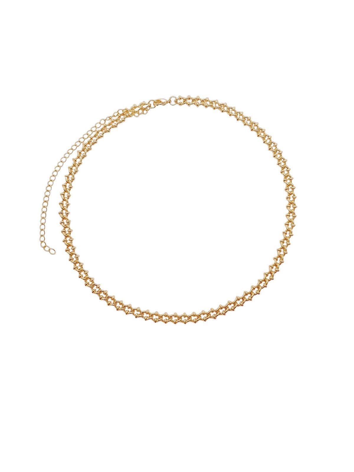 Vista 2 Choker Elos Entrelaçados Banhada a Ouro 18 k Alexandra Michelassi Semijoias dourado