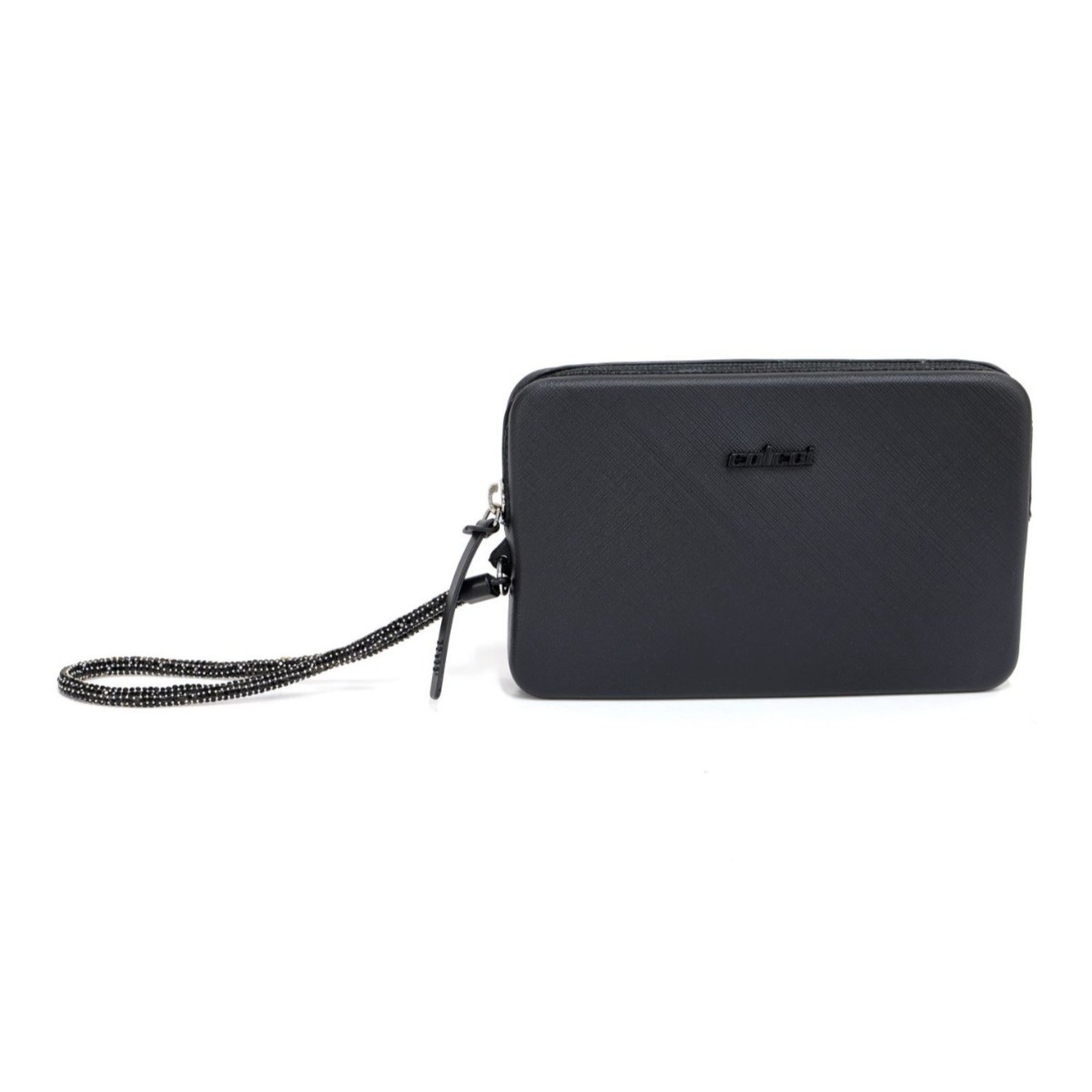 Case de Mão Canada Colcci Techfit Clutch com Brilho Preto
