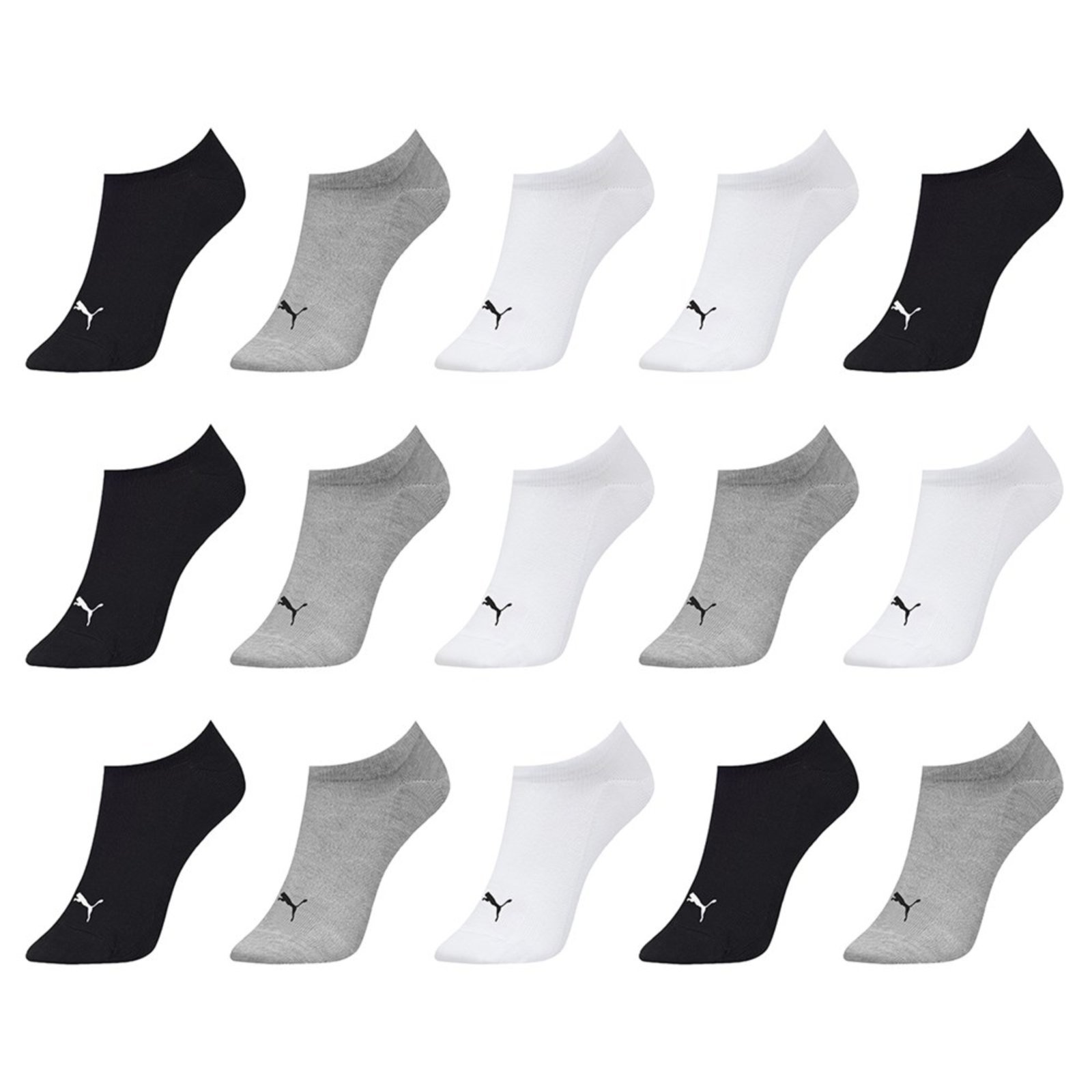 Kit 15 Pares de Meias Puma Sapatilha Esportiva Feminina