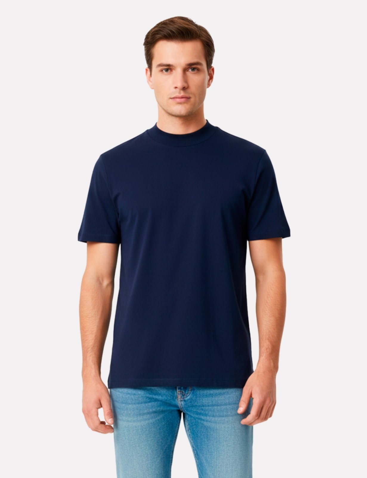 Camiseta Hugo Boss Masculina Slim Mercerised Dimersom Azul