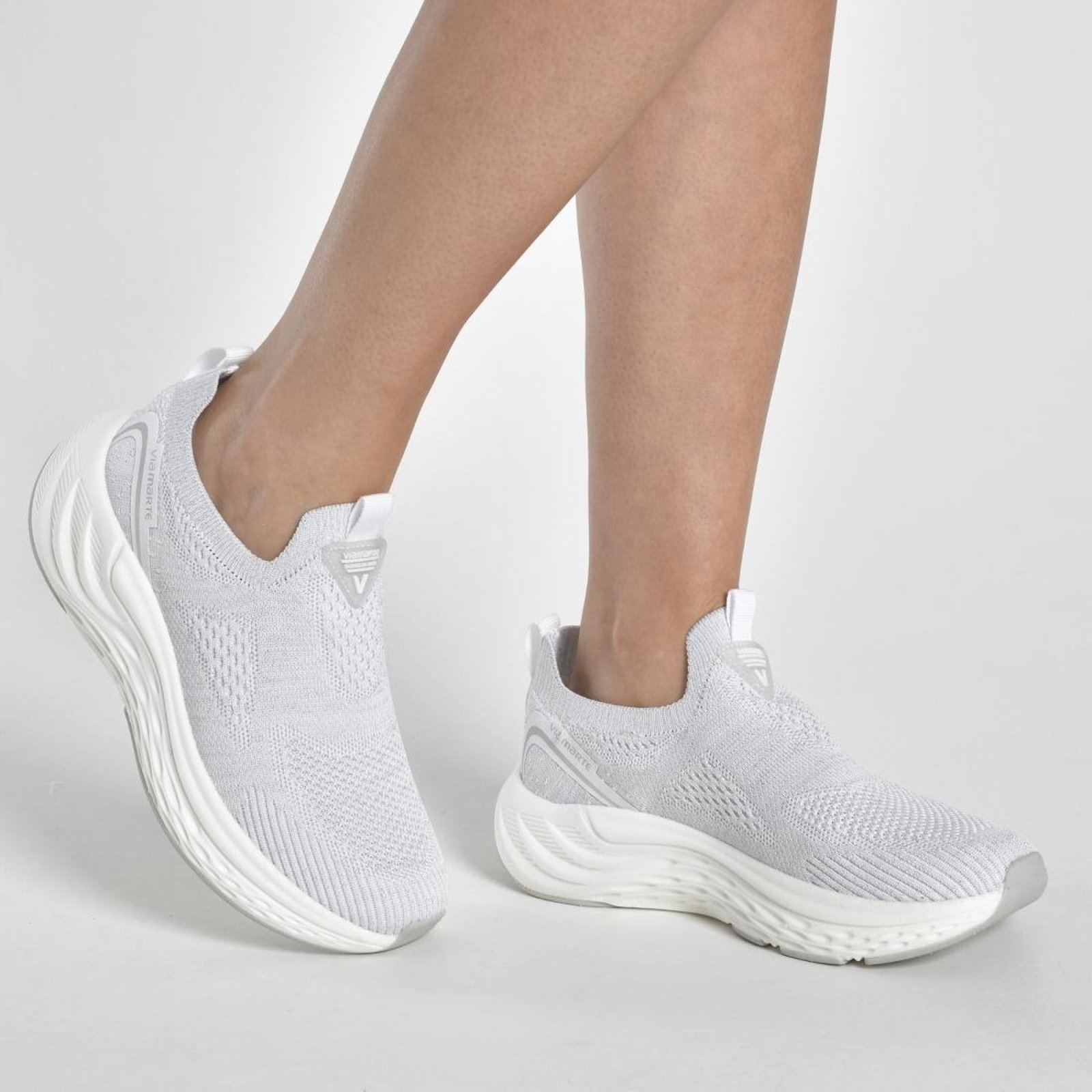Tênis Feminino Via Marte Casual Slip On Confortável Branco