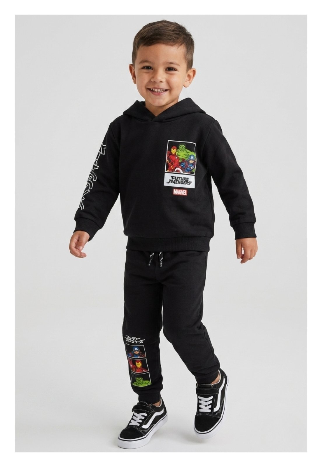 Infantil - Conjunto Marvel Masculino Preto