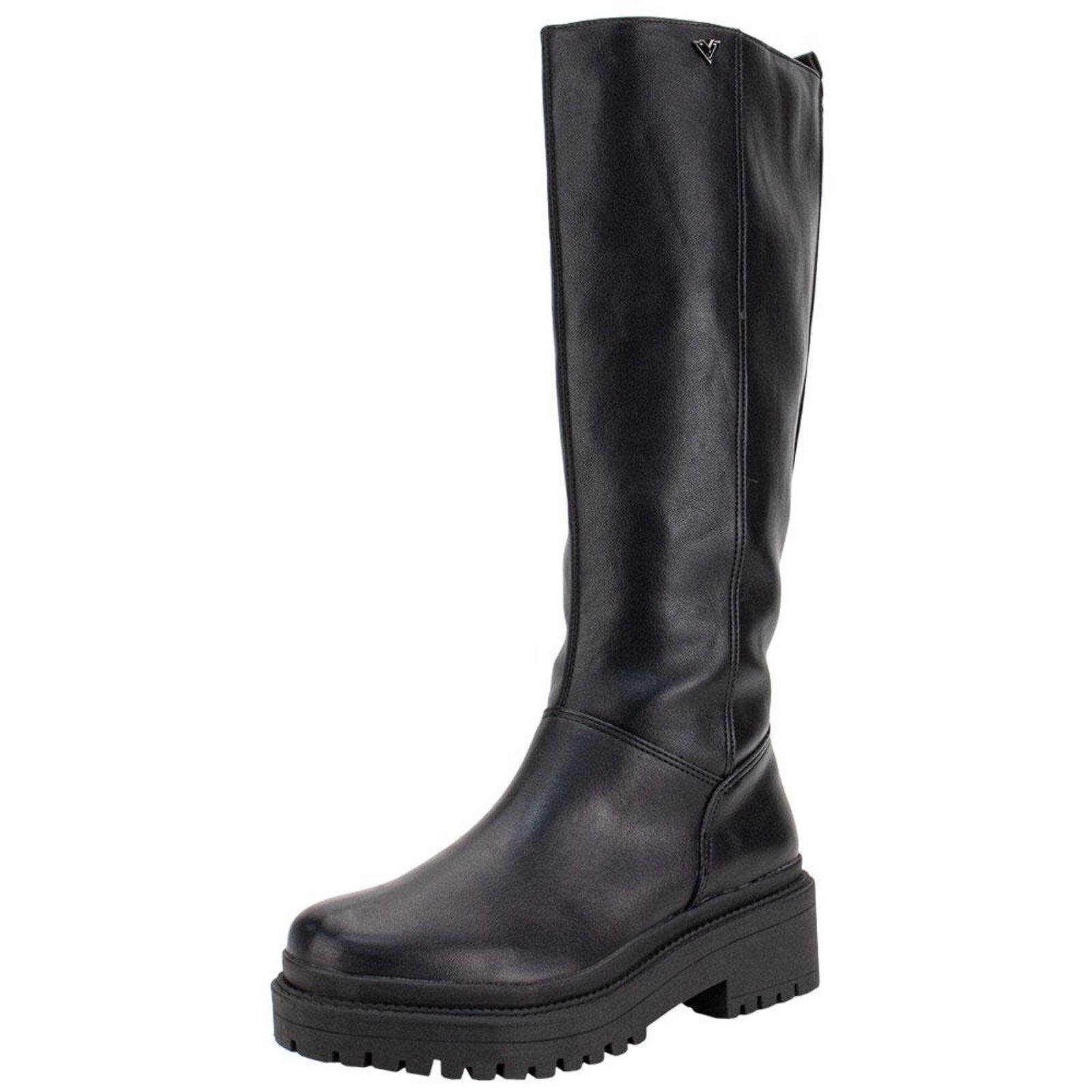 Bota Feminina Cano Alto Via Marte 005009 A5830090 Preto