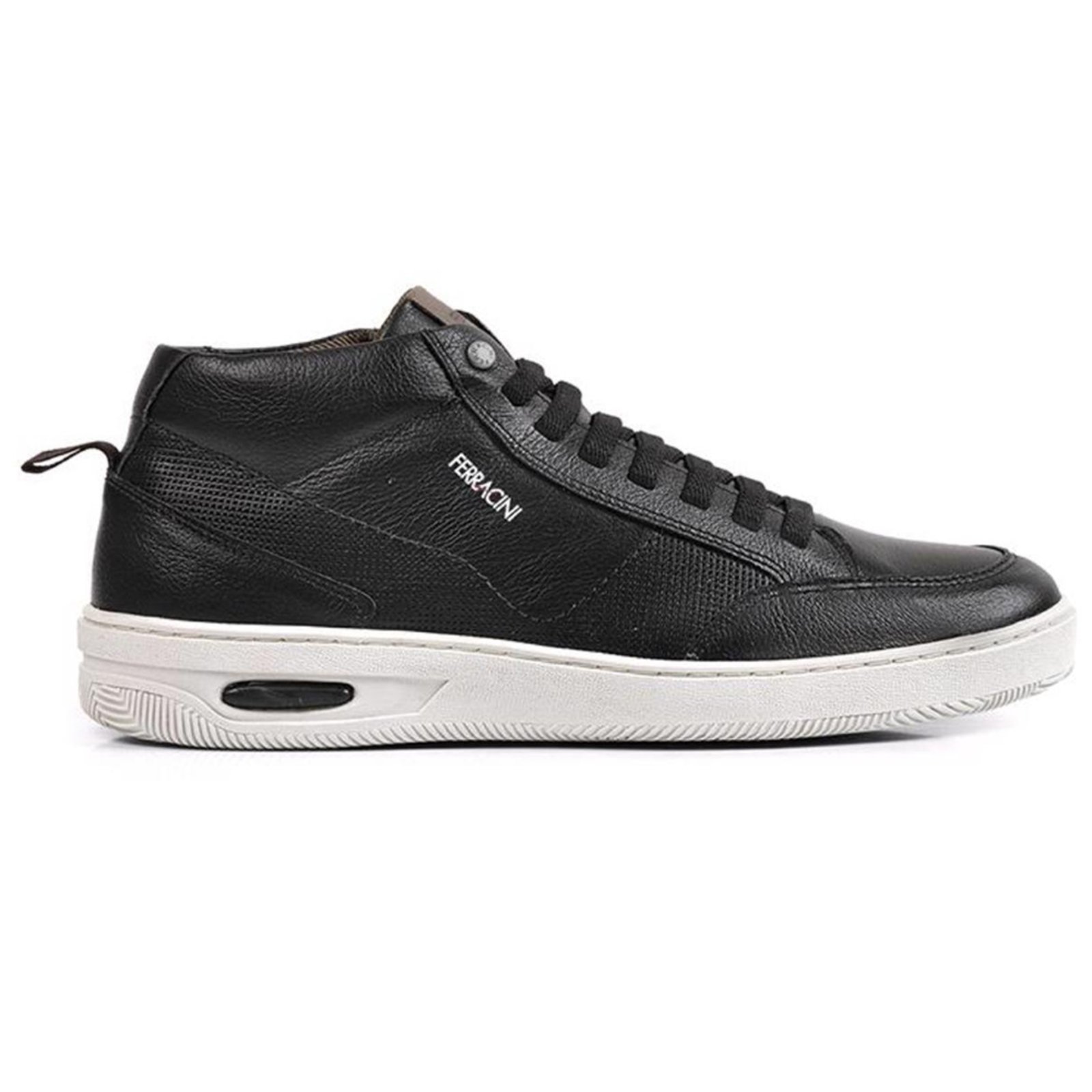 Sapatênis Ferracini Masculino de Couro Casual New Blady Preto 2632