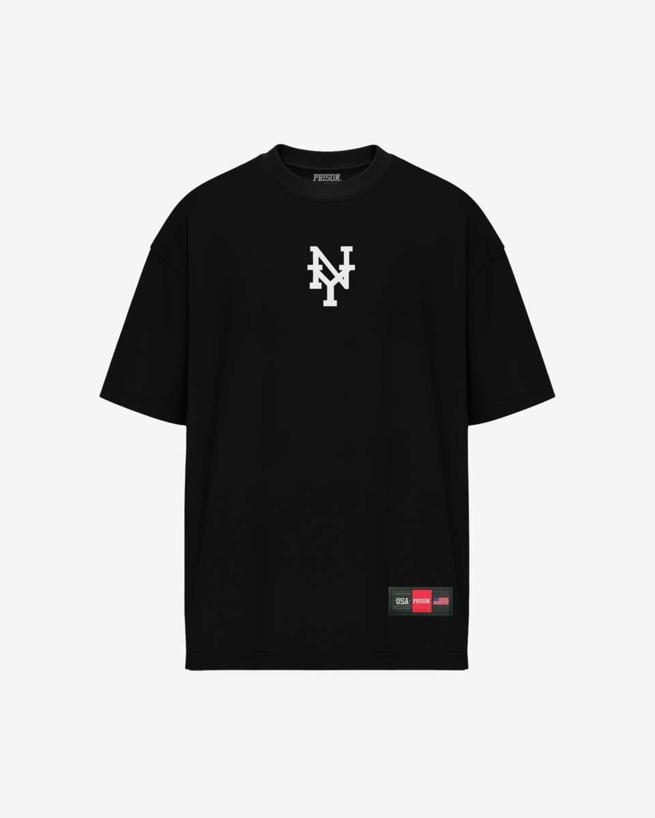 Camiseta oversized ny preta prison Preto