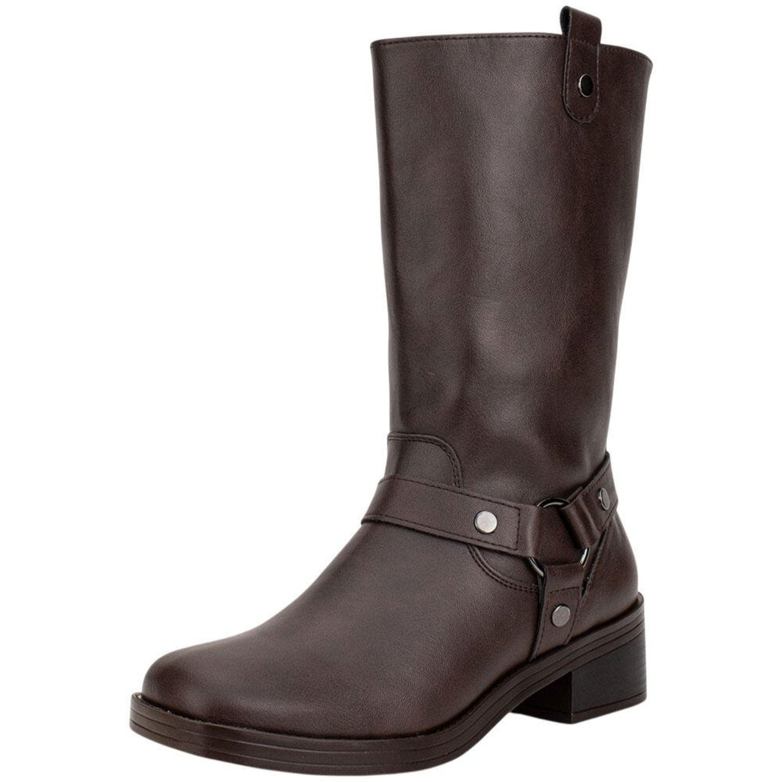 Bota Feminina Cano Médio Via Marte 035019 5830019 Café