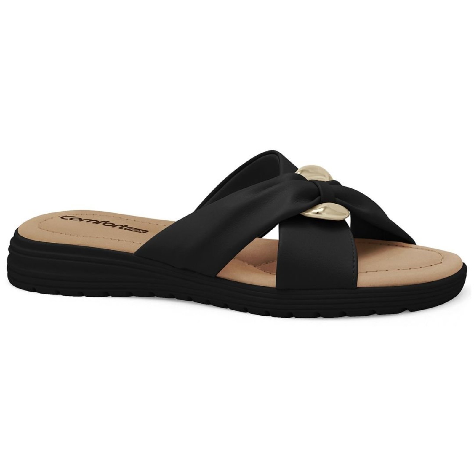 Sandália Feminina Calce Fácil Comfortflex 2651404 - Preto