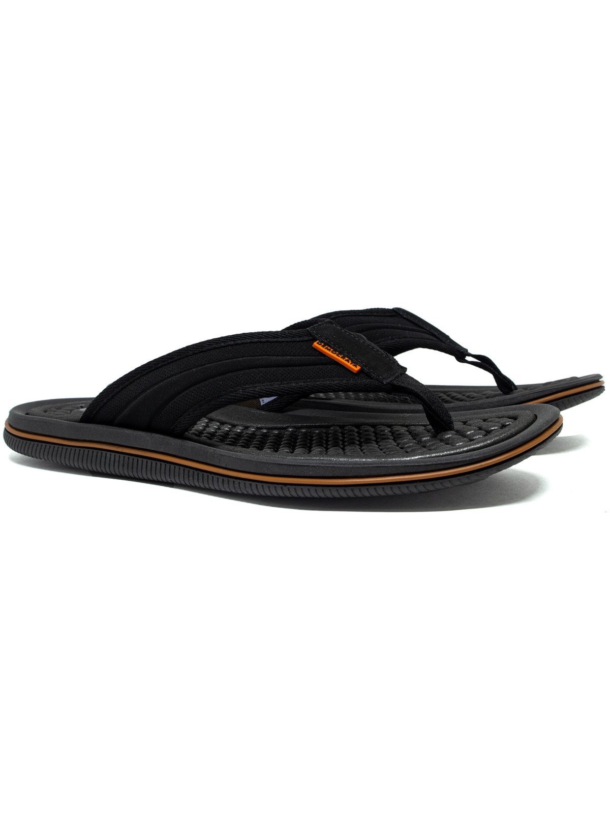 Sandália Chinelo Masculino Democrata Denim Groove Preto