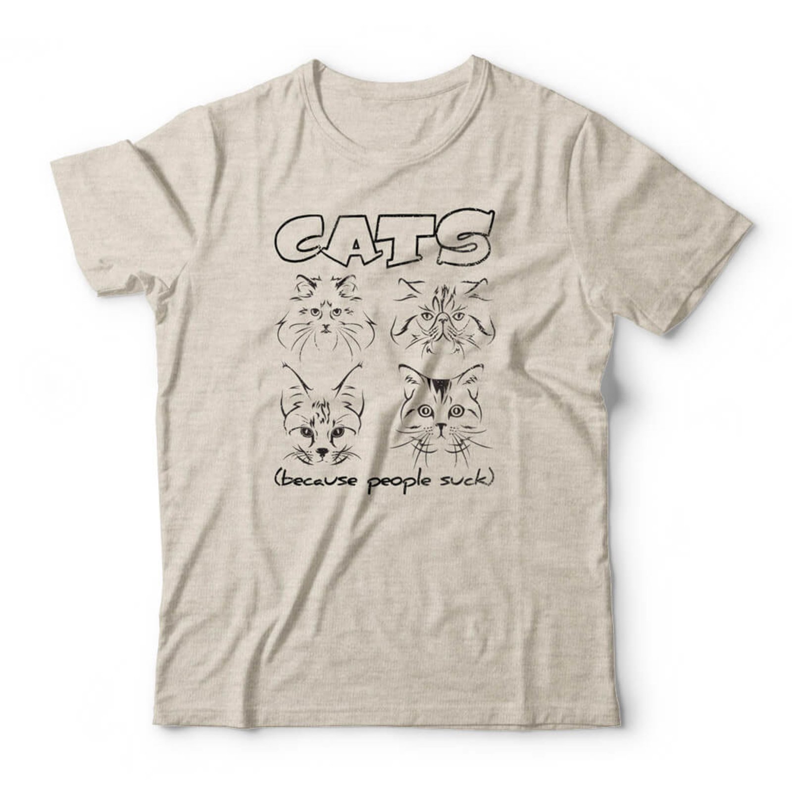 Camiseta Prefer Cats – Mescla Banana – Casual – Studio Geek