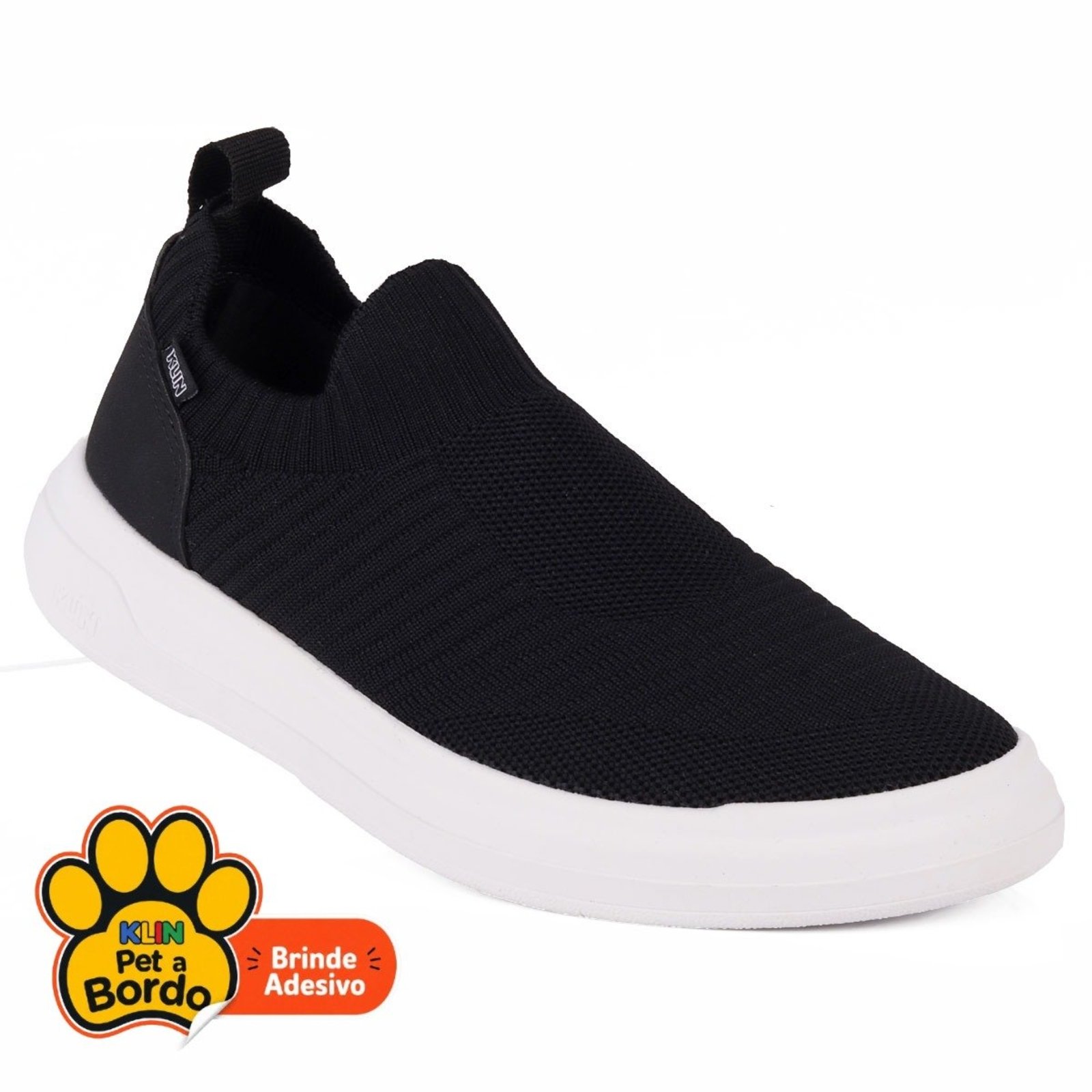 Infantil - Tênis Klin Next Slip On Knit Preto – Calce Fácil, Leve e Confortável
