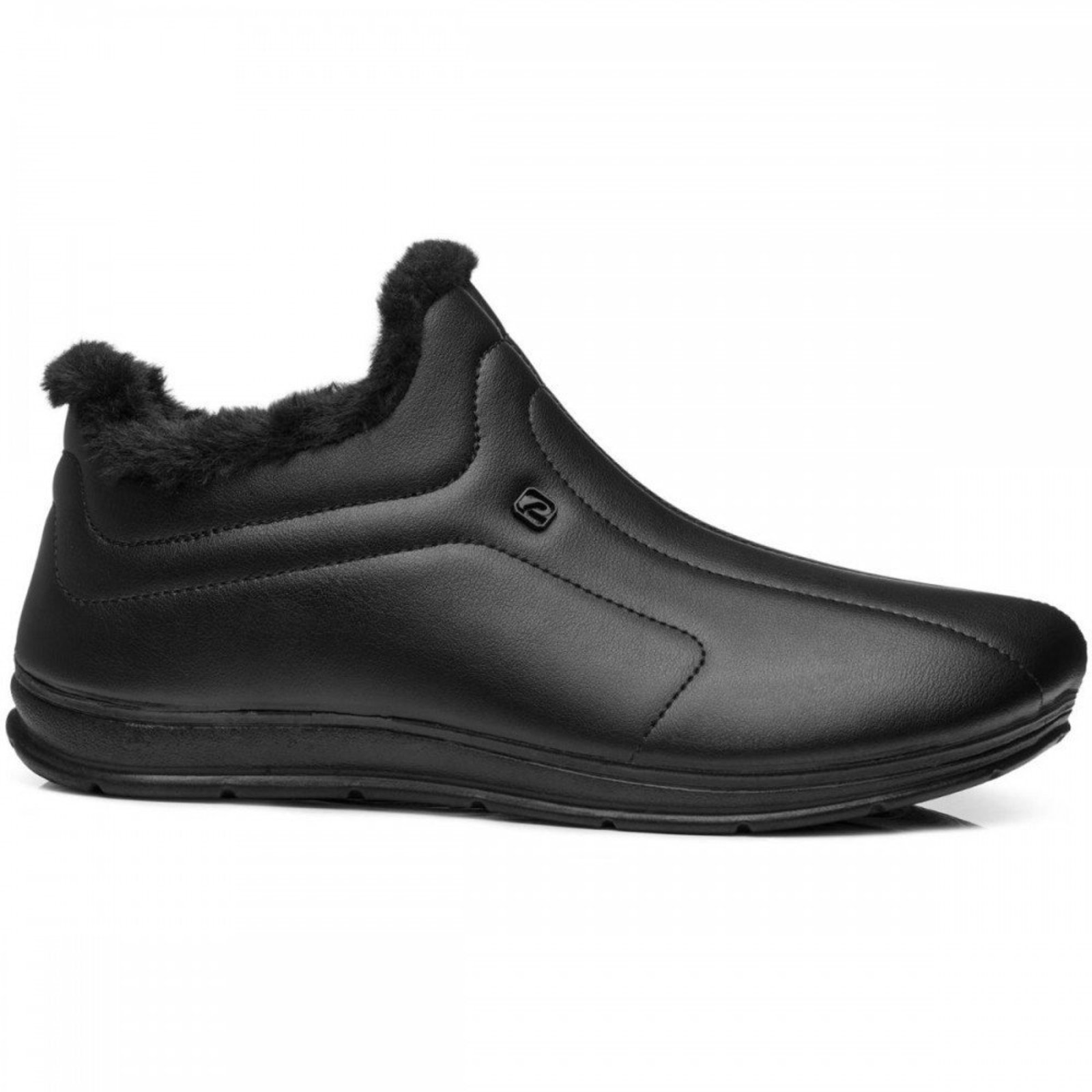 Pantufa Pegada 166021-03 Forrado Lã Pelo Masculino Pegada Preto