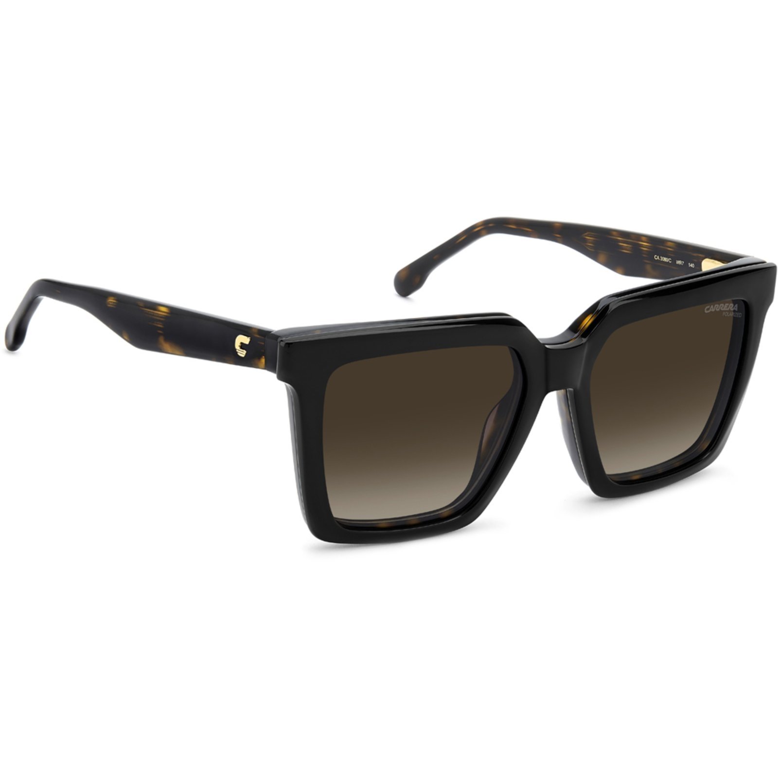 Vista 3 Óculos de Sol Carrera Clip On 3080C WR7 5417 Feminino marrom Carrera marrom