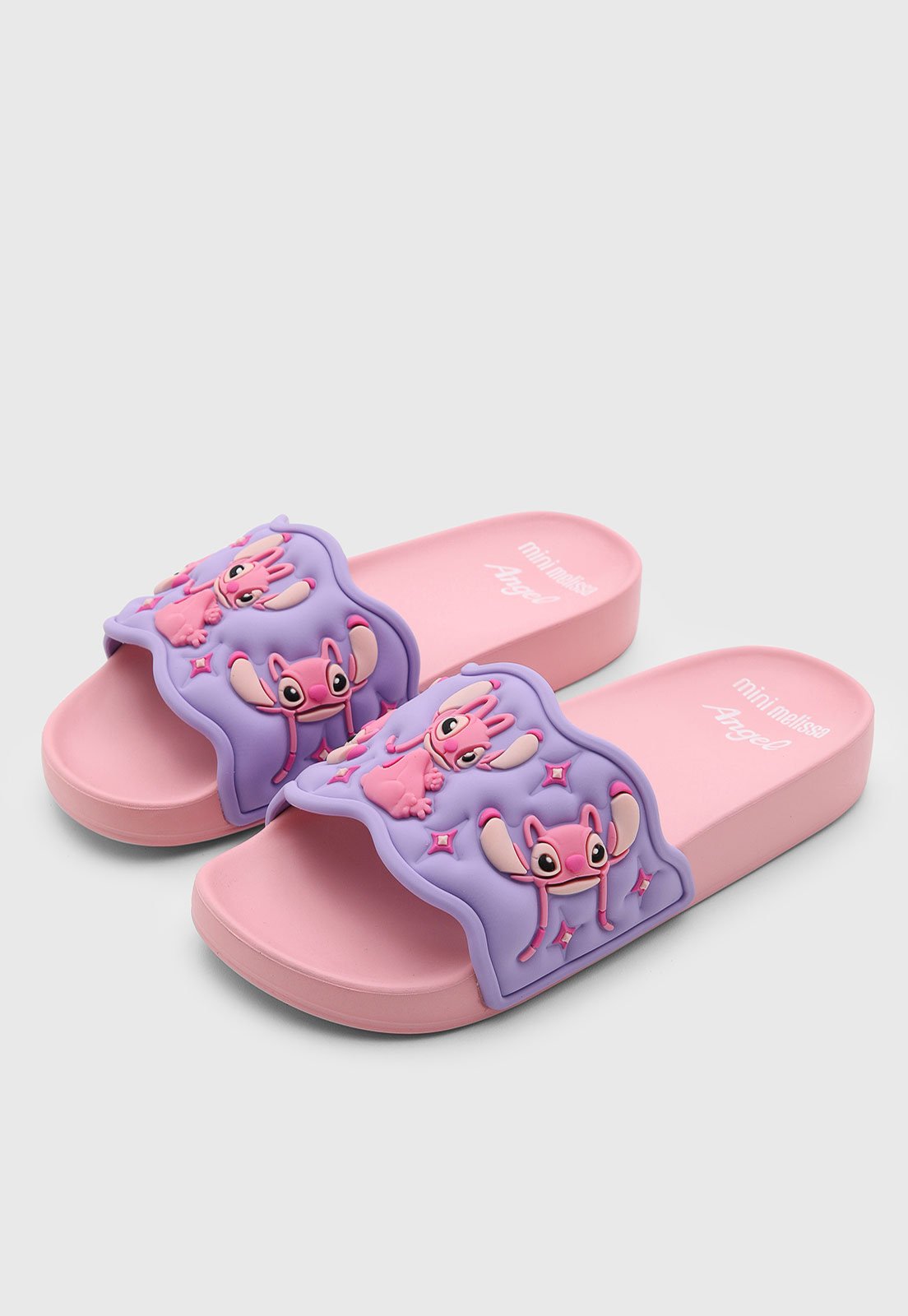 Vista 2 Infantil - Chinelo Mini Melissa Disney Angel rosa Mini Melissa rosa