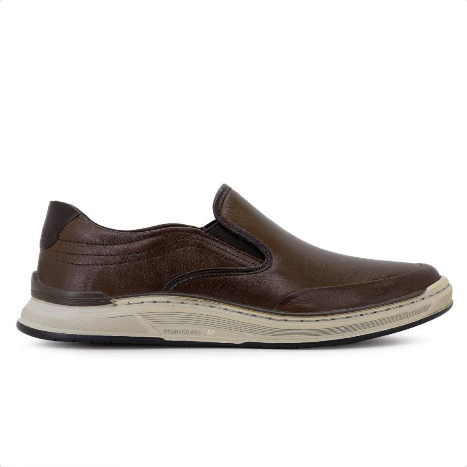 Sapatênis Democrata Denim Loop Slip On Masculino Marrom