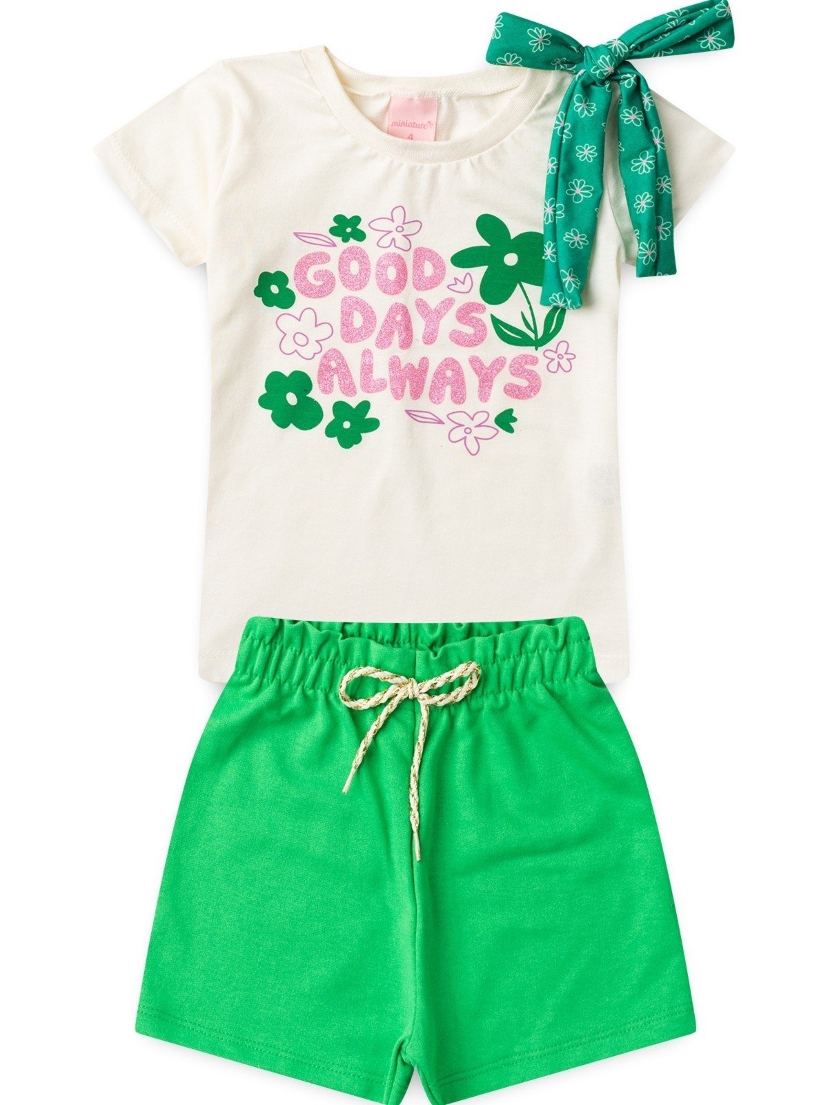 Vista 2 Infantil - Conjunto Feminino Laço De Alegria PLATINUM KIDS branco PLATINUM KIDS branco