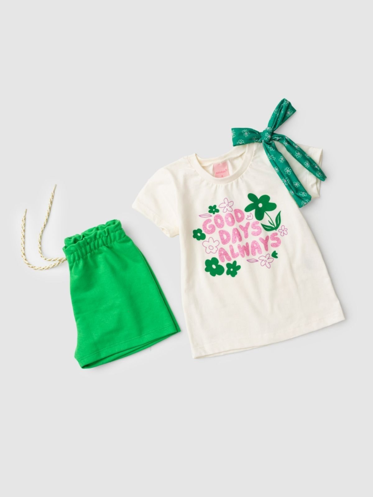 Vista 3 Infantil - Conjunto Feminino Laço De Alegria PLATINUM KIDS branco PLATINUM KIDS branco