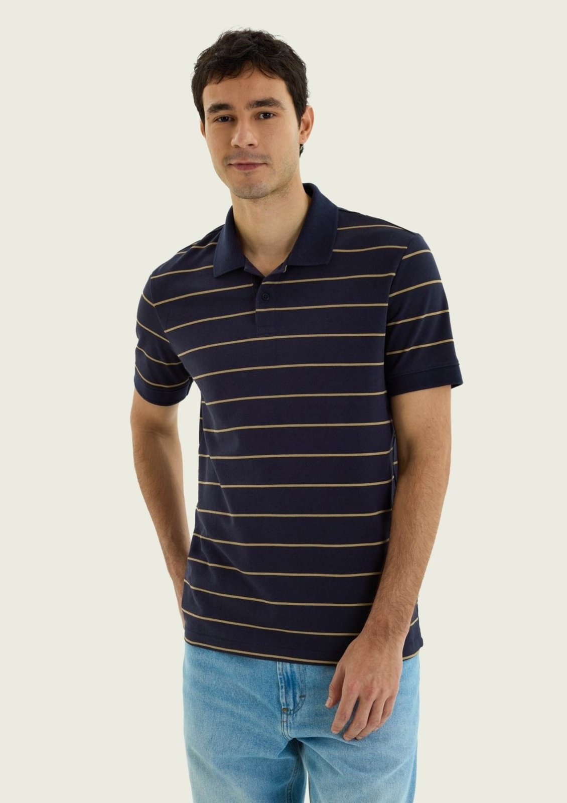 Camisa Polo Masculina Listrada Hering