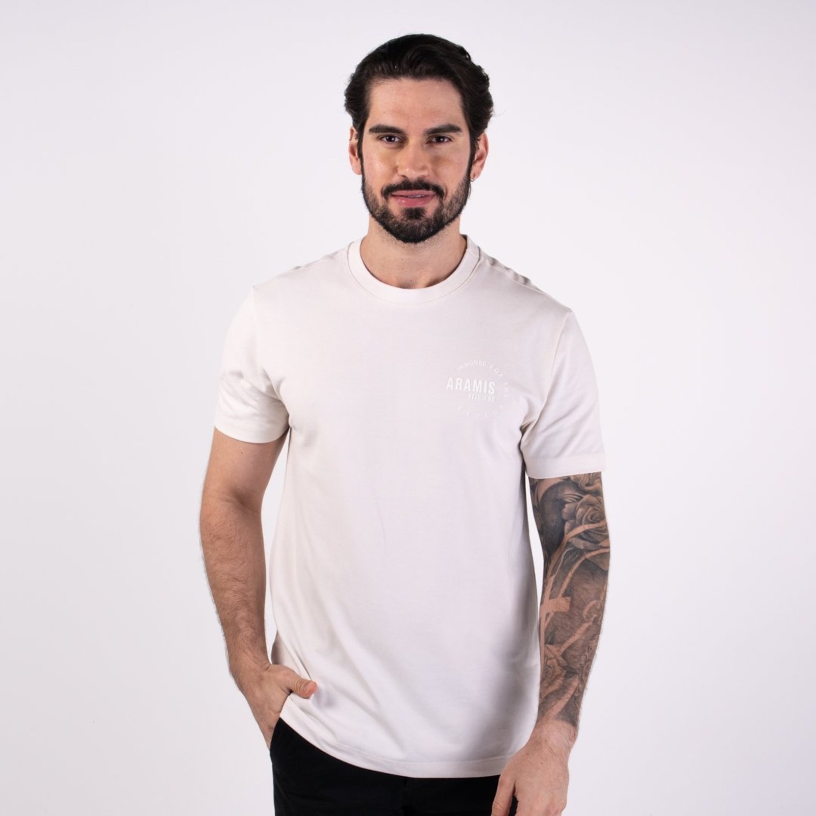 Camiseta Aramis Designed Piquet Off White