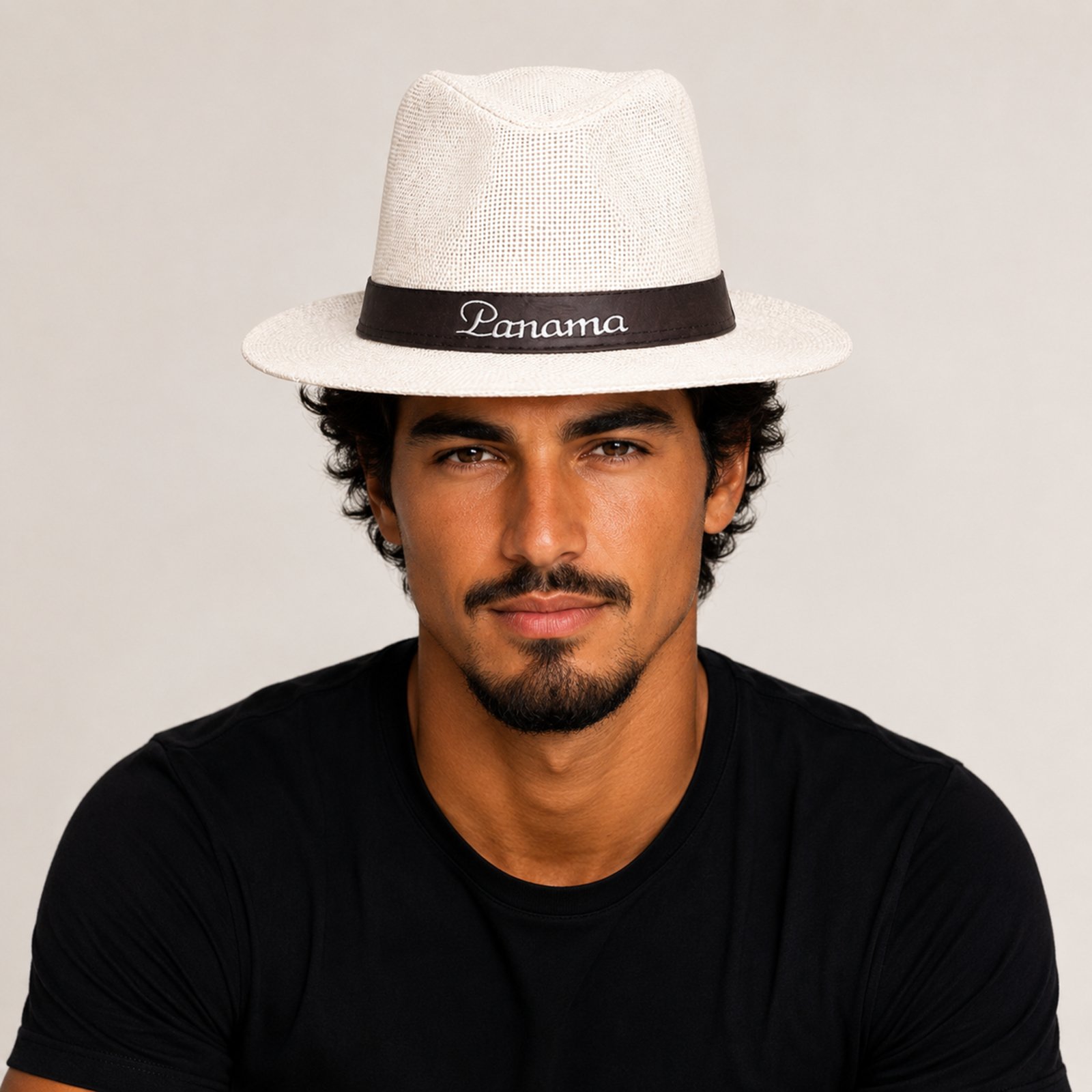 Chapéu Panamá City Aba Média Masculino Feminino Praia Chique - Branco