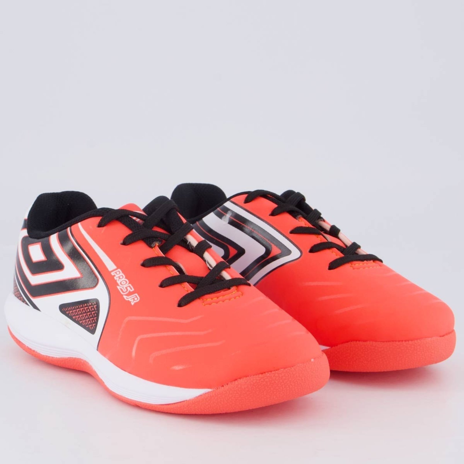 Vista 3 Chuteira Umbro Pro 5 Futsal Juvenil Coral laranja coral Umbro laranja coral