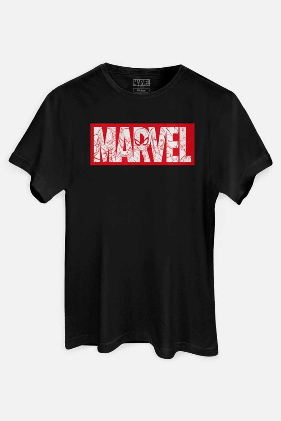 Camiseta Marvel Logo Rascunho Camiseta Marvel Logo Rascunho